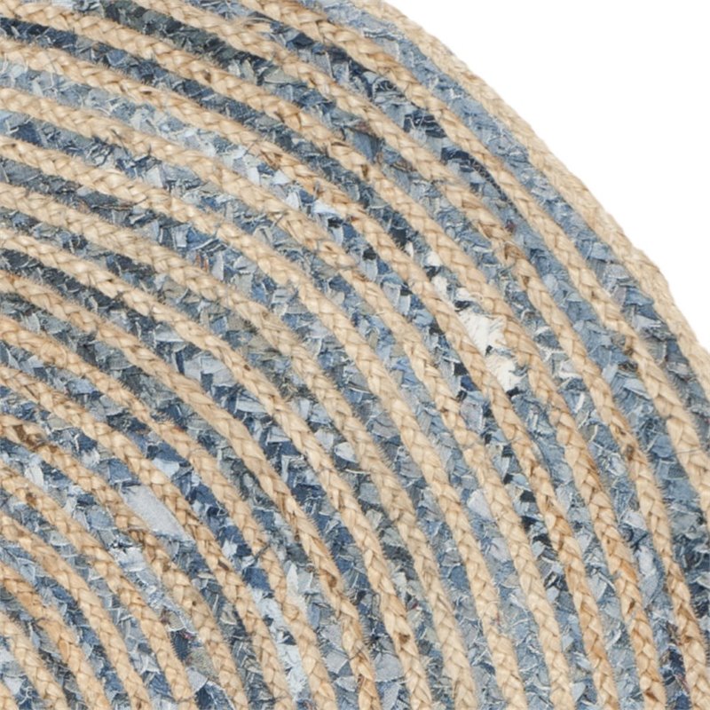 Safavieh Cape Cod 9' X 12' Handmade Jute Rug in Natural and Blue
