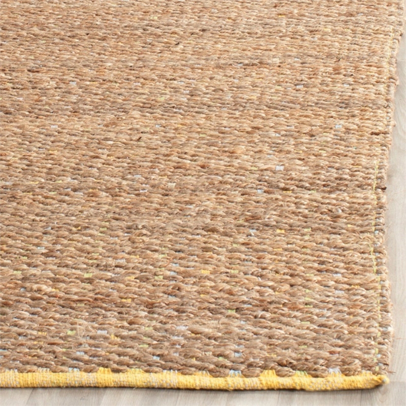 Safavieh Cape Cod 9' X 12' Hand Woven Jute and Cotton Rug in Yellow