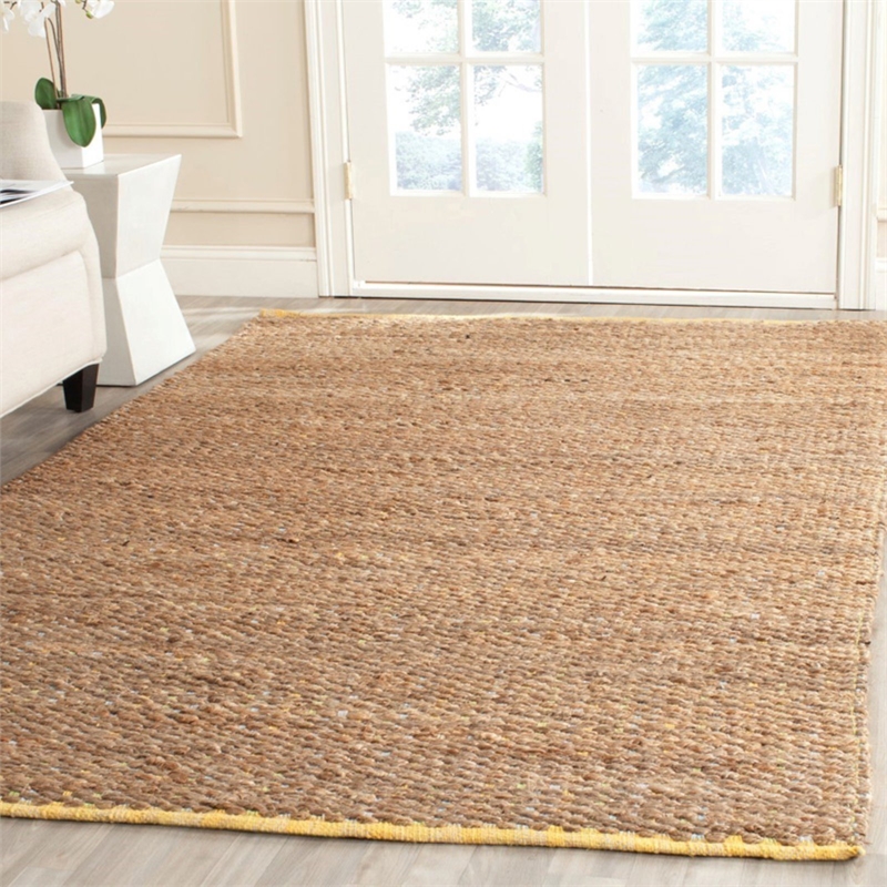 Safavieh Cape Cod 9' X 12' Hand Woven Jute and Cotton Rug in Yellow
