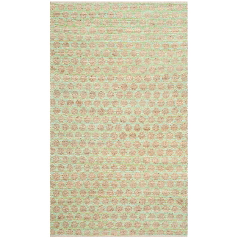 Safavieh Cape Cod 4' X 6' Hand Woven Rug in Green and Natural