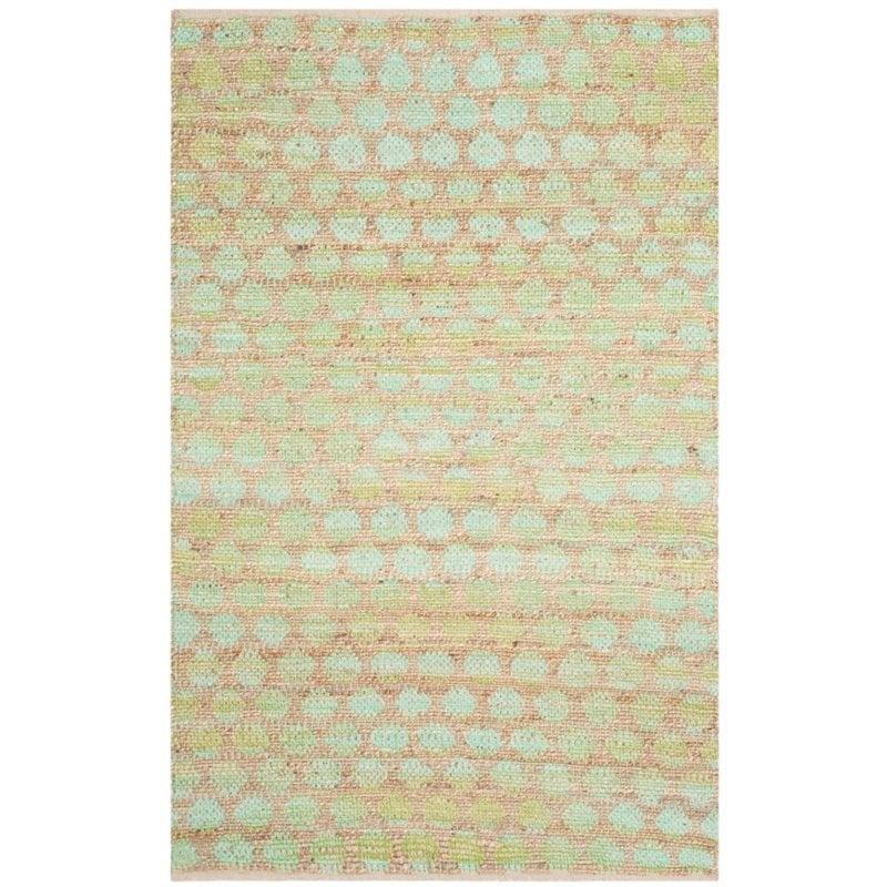 Safavieh Cape Cod 5' X 8' Hand Woven Rug in Green and Natural