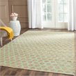 Safavieh Cape Cod 5' X 8' Hand Woven Rug in Green and Natural