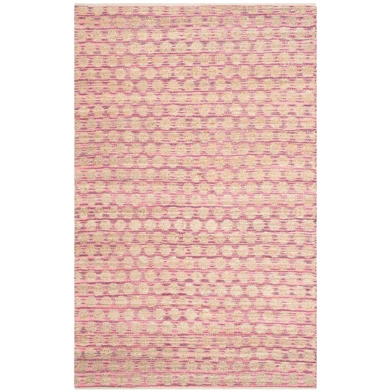 Safavieh Cape Cod 4' X 6' Hand Woven Rug in Maroon and Natural