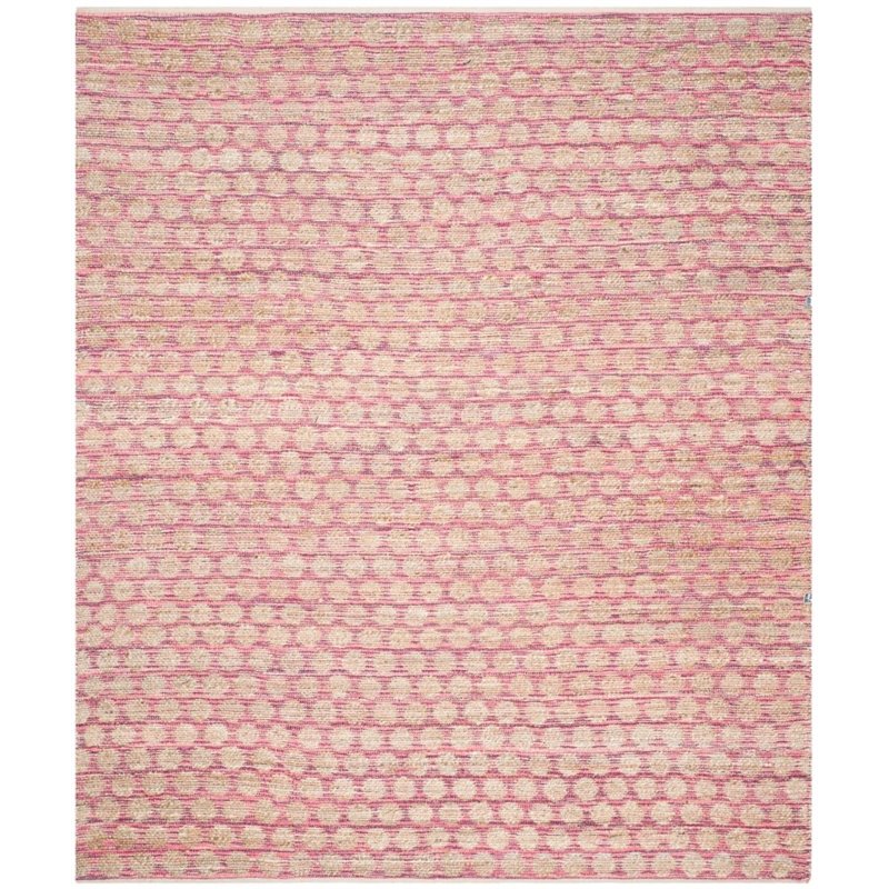 Safavieh Cape Cod 5' X 8' Hand Woven Rug in Maroon and Natural