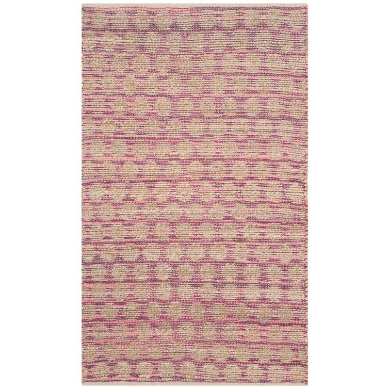 Safavieh Cape Cod 5' X 8' Hand Woven Rug in Maroon and Natural