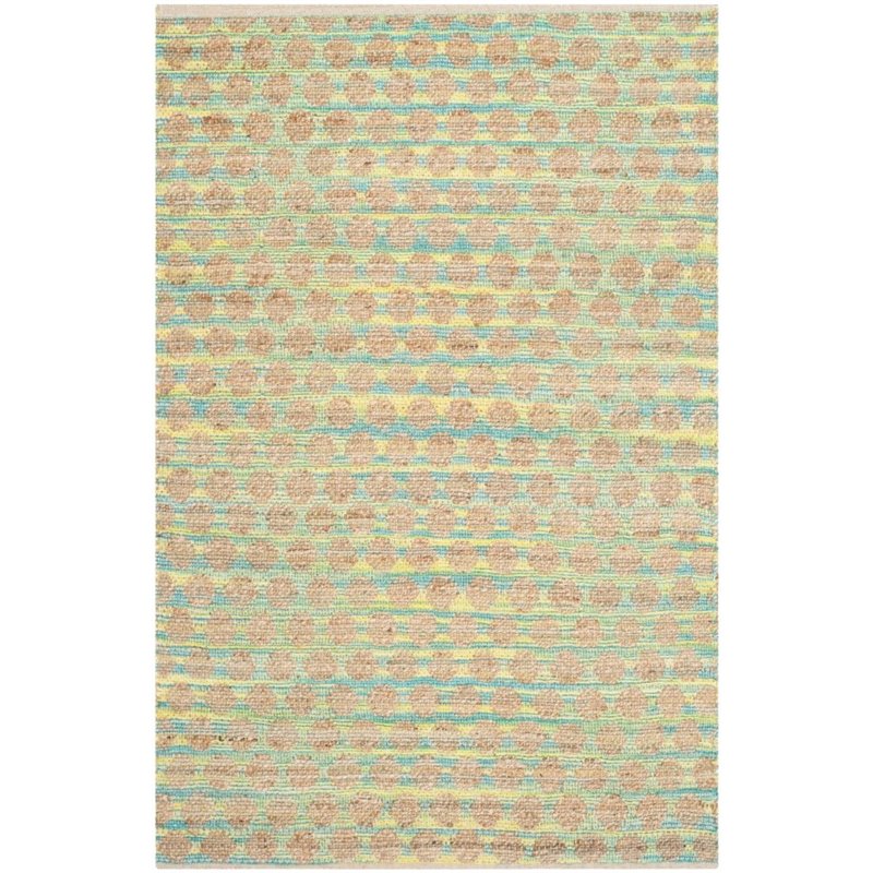 Safavieh Cape Cod 3' X 5' Hand Woven Rug in Teal and Natural
