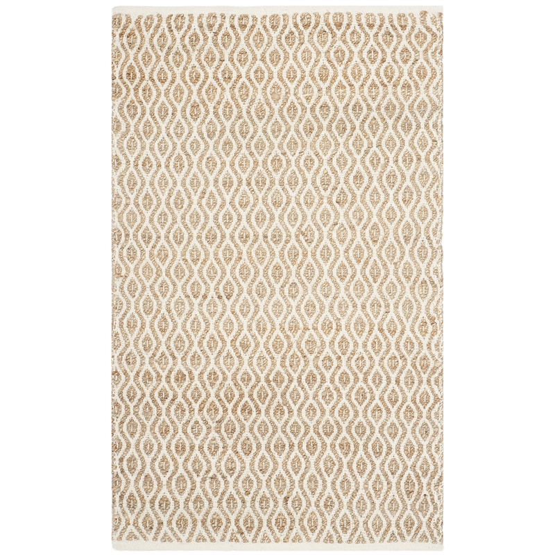 Safavieh Cape Cod 3' X 5' Hand Woven Jute and Cotton Rug in Natural