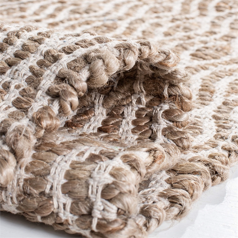 Safavieh Cape Cod 3' X 5' Hand Woven Jute and Cotton Rug in Natural