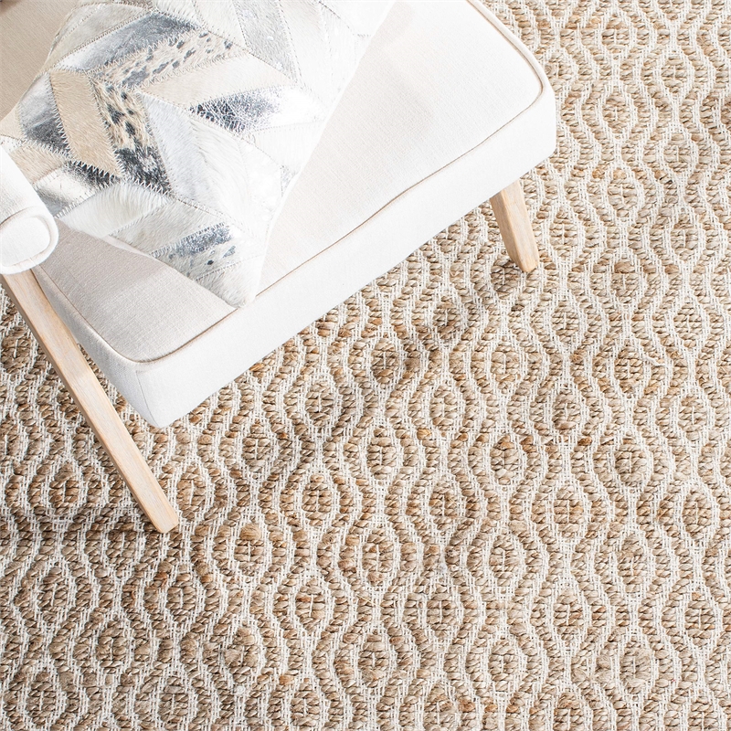 Safavieh Cape Cod 4' X 6' Hand Woven Jute and Cotton Rug in Natural