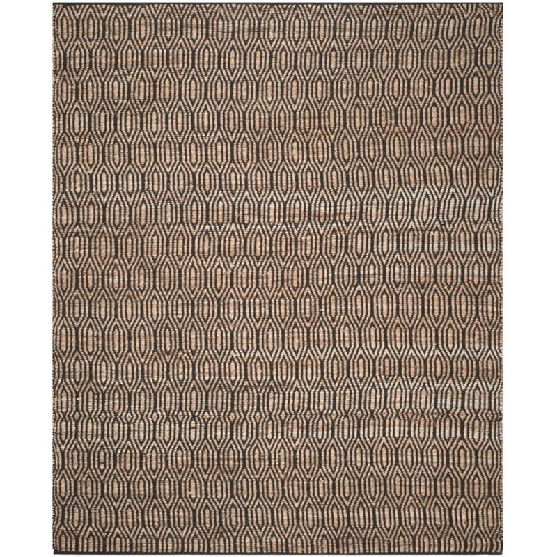 Safavieh Cape Cod 8' X 10' Hand Woven Rug in Black and Natural