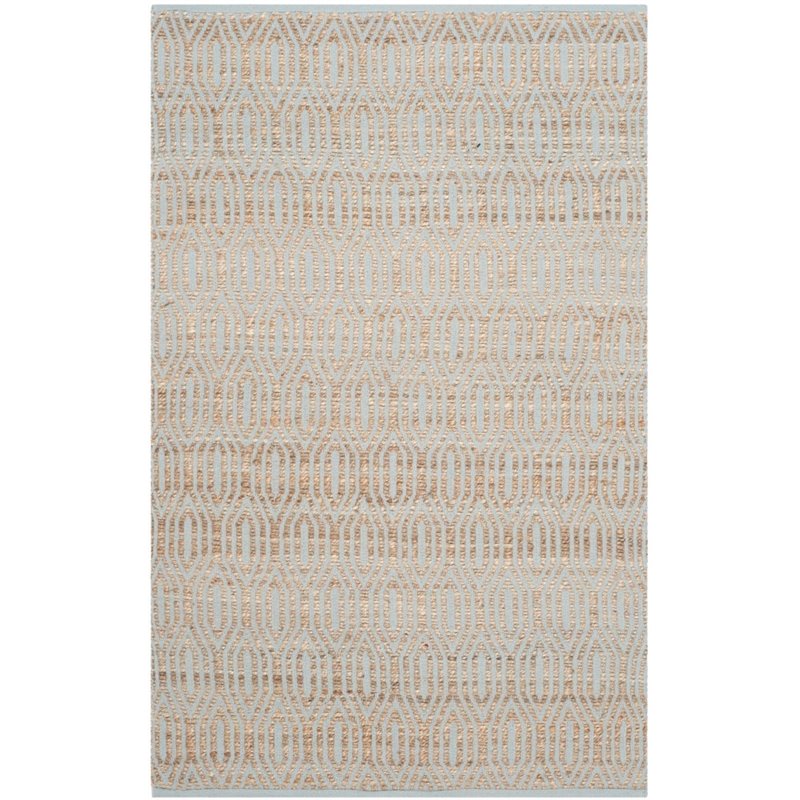 Safavieh Cape Cod 6' Square Hand Woven Rug in Silver and Natural