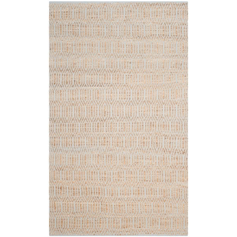 Safavieh Cape Cod 6' Square Hand Woven Rug in Silver and Natural