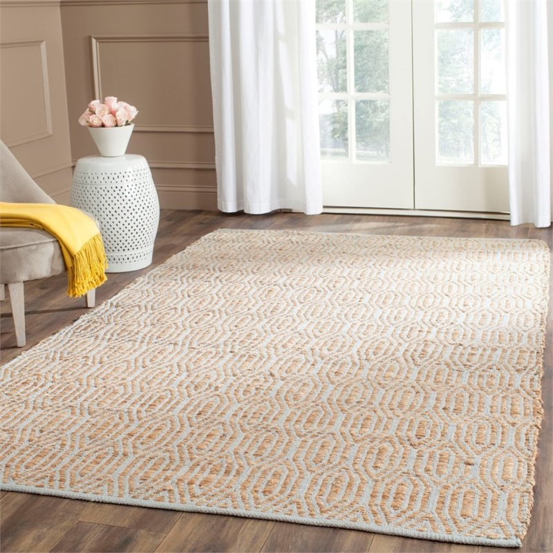 Safavieh Cape Cod 9' X 12' Hand Woven Rug in Silver and Natural