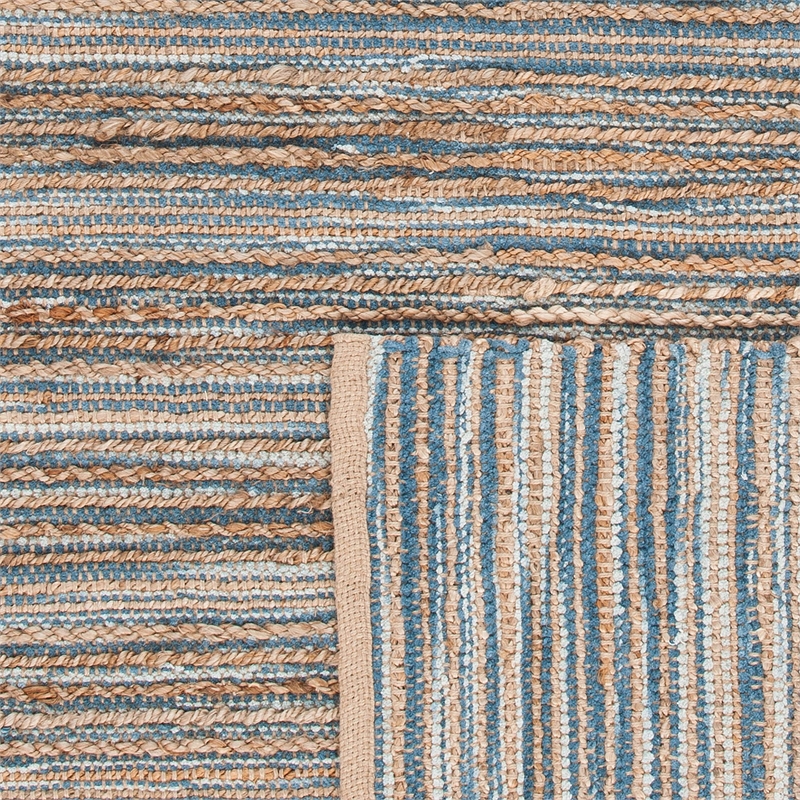 Safavieh Cape Cod 6' X 9' Hand Woven Jute and Cotton Rug in Blue