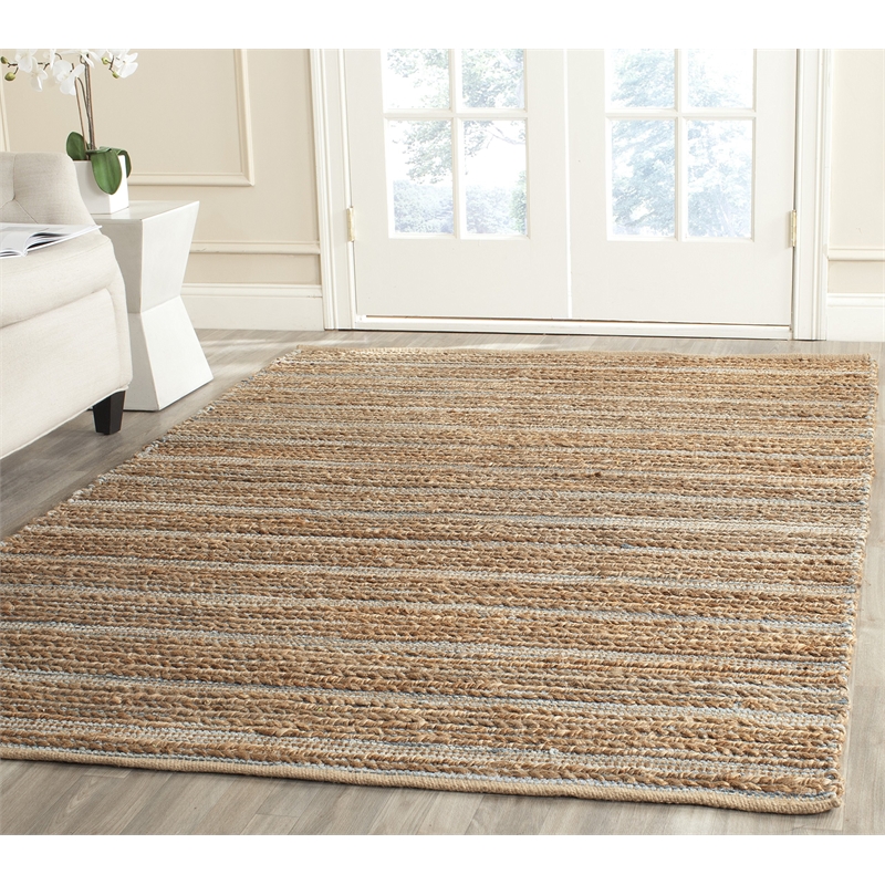 Safavieh Cape Cod 6' X 9' Hand Woven Jute and Cotton Rug in Blue
