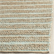 Safavieh Cape Cod 6' X 9' Hand Woven Jute and Cotton Rug in Aqua