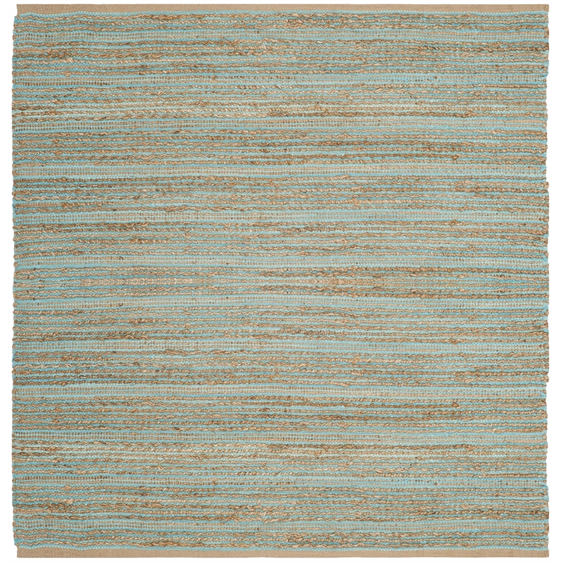 Safavieh Cape Cod 6' Square Hand Woven Rug in Aqua