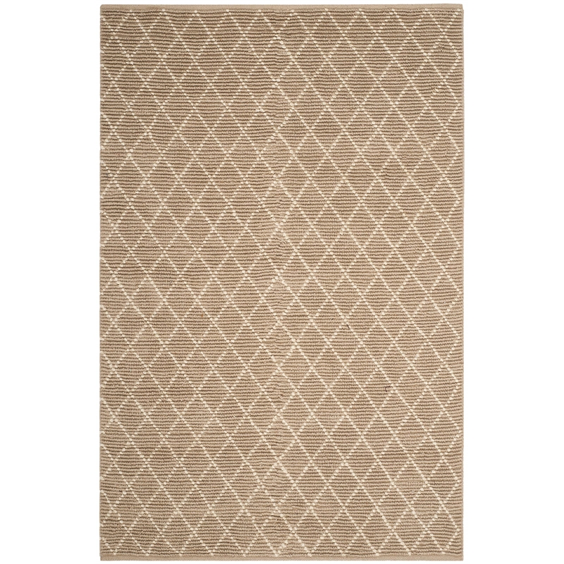 Safavieh Cape Cod 4' X 6' Hand Woven Jute Rug in Natural and Ivory