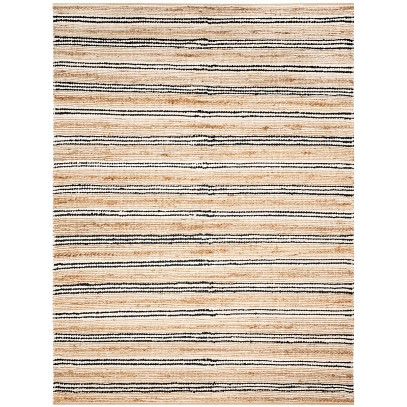 Safavieh Cape Cod 3' X 5' Hand Woven Rug in Natural and Black