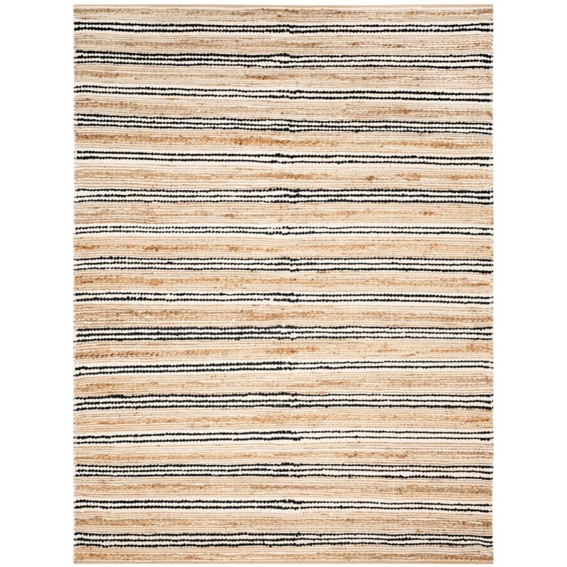 Safavieh Cape Cod 4' X 6' Hand Woven Rug in Natural and Black