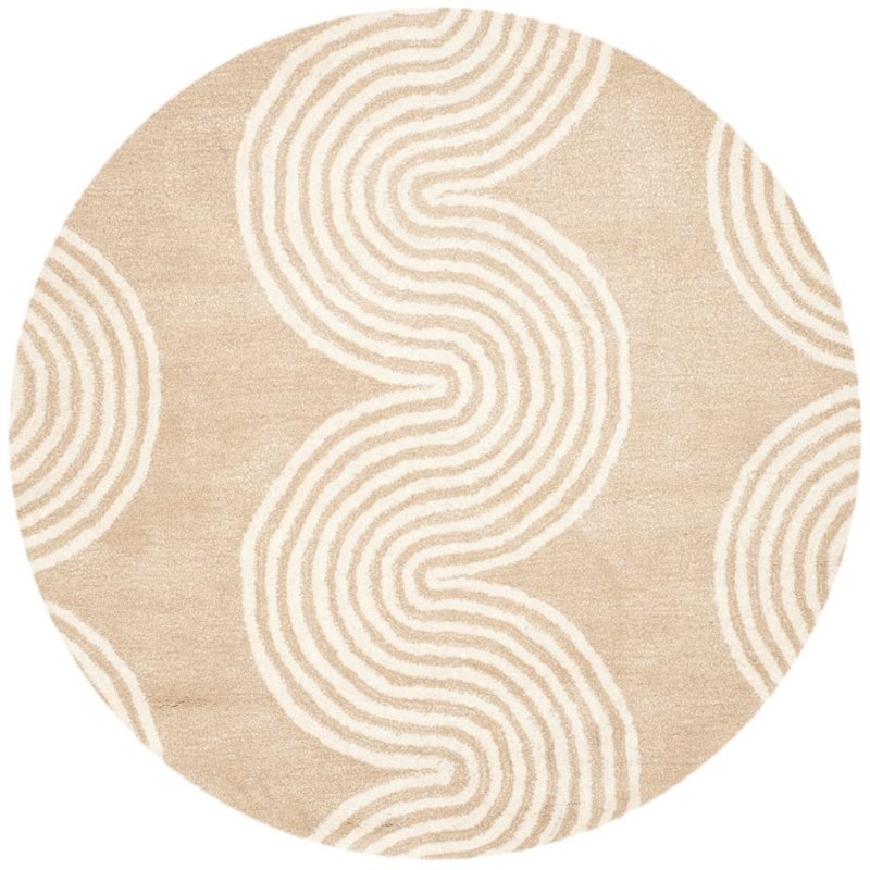 Safavieh Chatham 8' X 10' Hand Tufted Wool Rug in Beige and Ivory