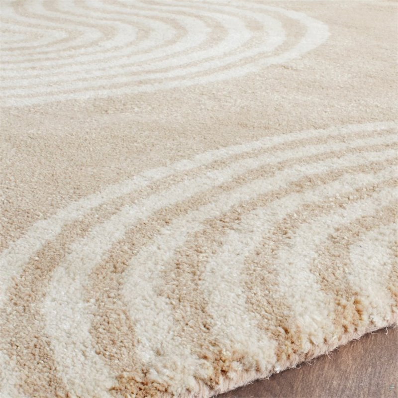 Safavieh Chatham 8' X 10' Hand Tufted Wool Rug in Beige and Ivory