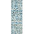 Safavieh Chatham 5' Round Hand Tufted Wool Rug in Blue and Ivory