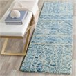 Safavieh Chatham 5' Round Hand Tufted Wool Rug in Blue and Ivory