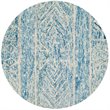 Safavieh Chatham 5' Round Hand Tufted Wool Rug in Blue and Ivory