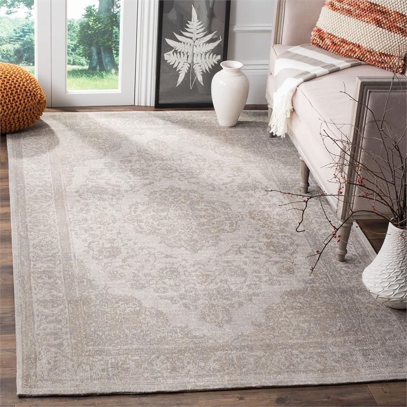 Safavieh Classic Vintage 3' X 5' Power Loomed Cotton Rug in Beige