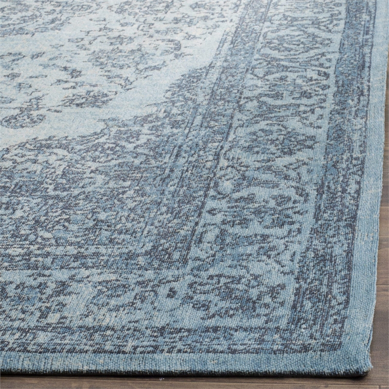 Safavieh Classic Vintage 8' X 10' Power Loomed Cotton Rug in Blue