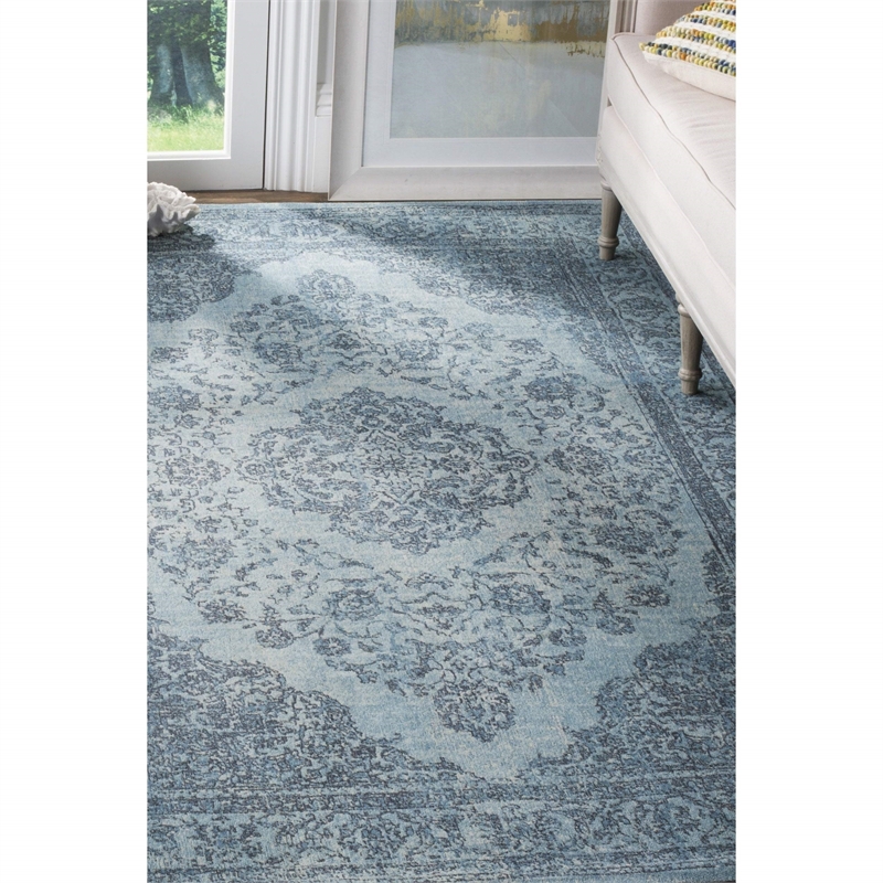 Safavieh Classic Vintage 8' X 10' Power Loomed Cotton Rug in Blue
