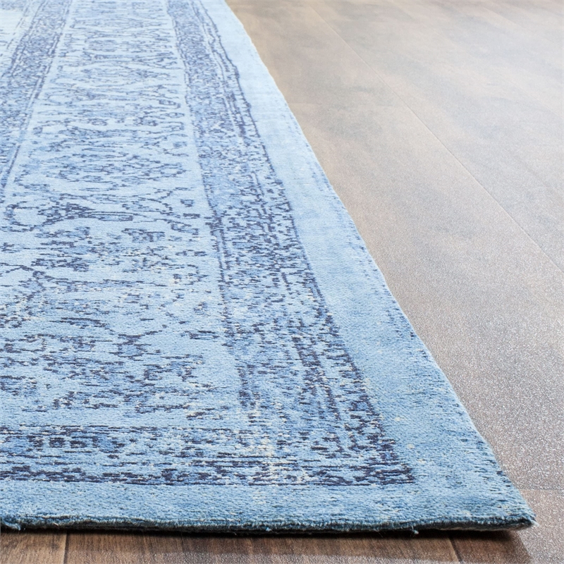 Safavieh Classic Vintage 9' X 12' Power Loomed Cotton Rug in Blue
