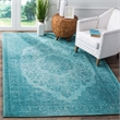 Safavieh Classic Vintage 3' X 5' Power Loomed Cotton Rug in Aqua