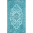 Safavieh Classic Vintage 3' X 5' Power Loomed Cotton Rug in Aqua