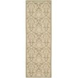 Safavieh Courtyard 9' X 12' Power Loomed Rug in Olive and Natural