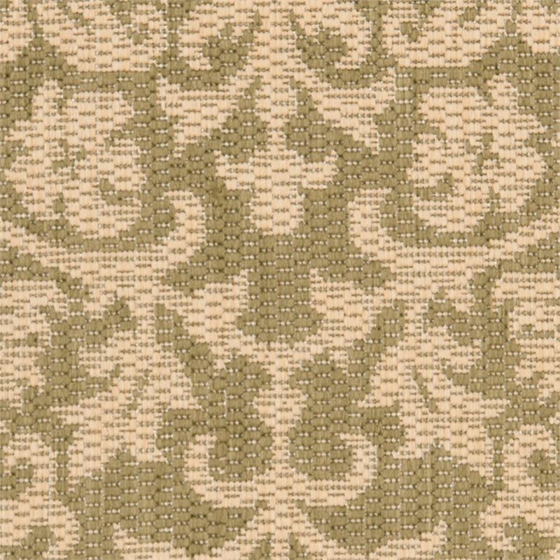 Safavieh Courtyard 9' X 12' Power Loomed Rug in Olive and Natural