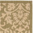 Safavieh Courtyard 9' X 12' Power Loomed Rug in Olive and Natural