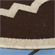 Safavieh Courtyard 4' Round Power Loomed Rug in Dark Brown