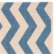 Safavieh Courtyard 4' Round Power Loomed Rug in Blue and Beige