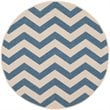 Safavieh Courtyard 4' Round Power Loomed Rug in Blue and Beige