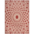 Safavieh Courtyard 8' X 11' Power Loomed Rug in Red and Beige