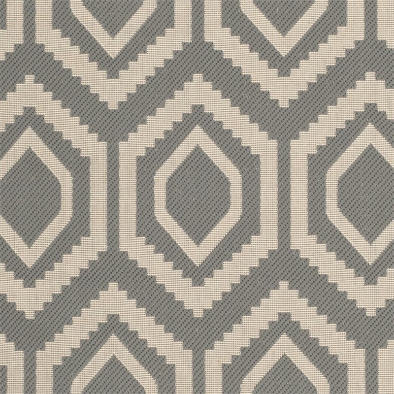 Safavieh Courtyard 9' X 12' Power Loomed Rug in Anthracite and Beige