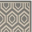 Safavieh Courtyard 9' X 12' Power Loomed Rug in Anthracite and Beige