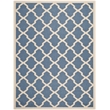 Safavieh Courtyard 8' X 11' Power Loomed Rug in Blue and Beige