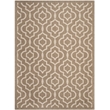 Safavieh Courtyard 9' X 12' Power Loomed Rug in Brown and Bone