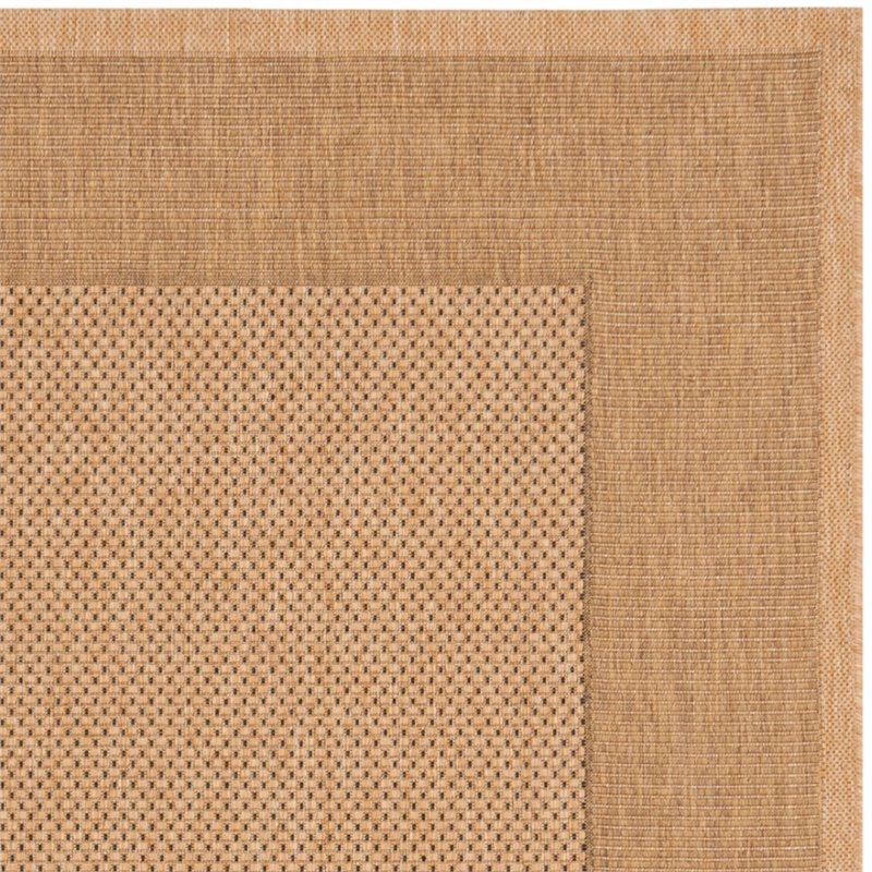 Safavieh Courtyard 9' X 12' Power Loomed Rug in Natural and Gold