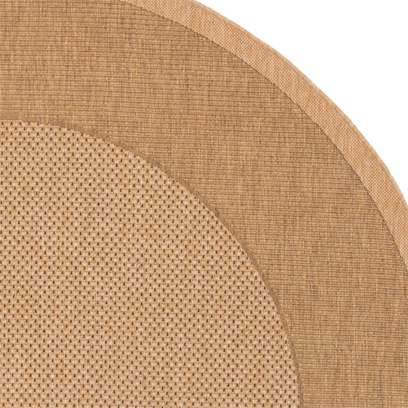 Safavieh Courtyard 9' X 12' Power Loomed Rug in Natural and Gold