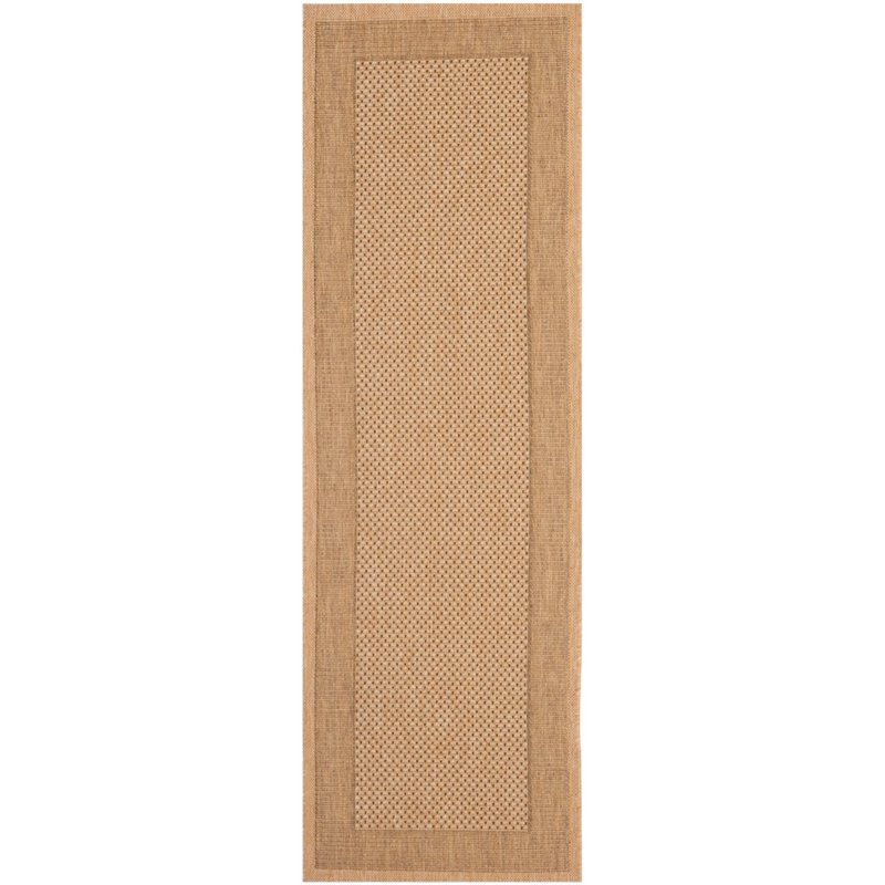 Safavieh Courtyard 9' X 12' Power Loomed Rug in Natural and Gold