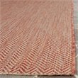 Safavieh Courtyard 8' X 11' Power Loomed Rug in Red and Beige